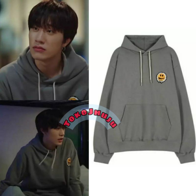 Hoodie Jumper Treasure Yedam Smile MRch  Single Logo Kecil