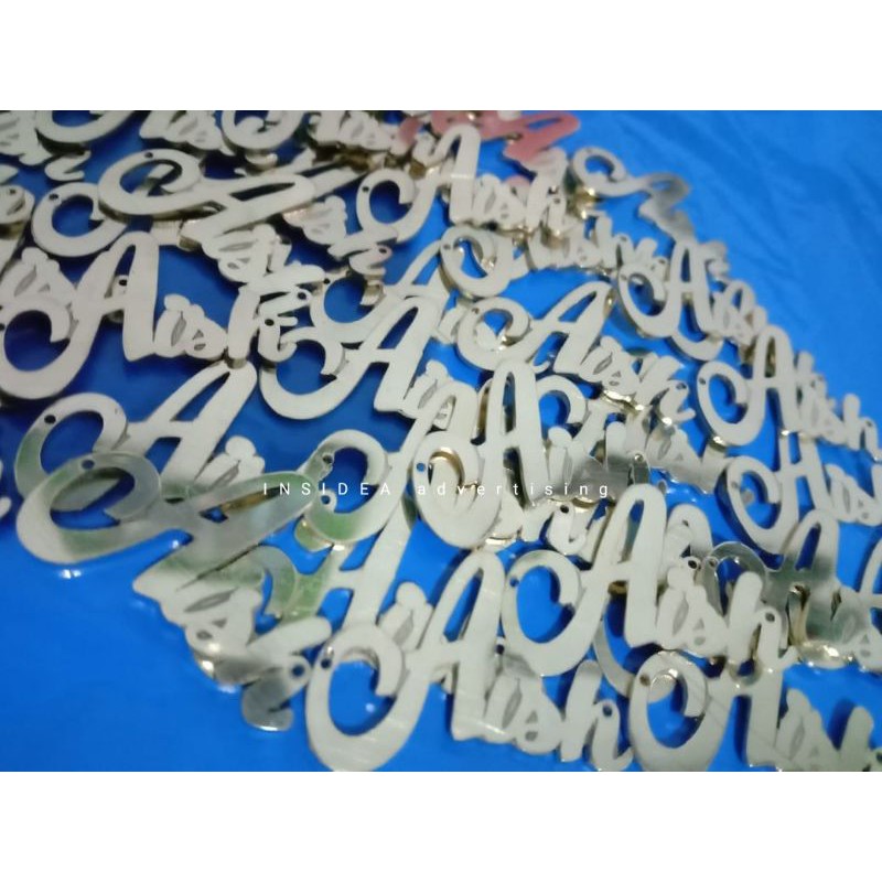 

LABEL PLAT HIJAB motif HURUF