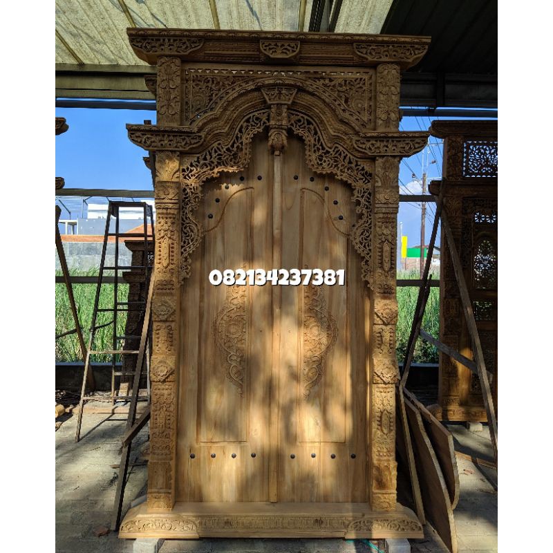 Gapura Gebyok | Gebyok Ukir Gapura | Pintu Rumah Jawa | Gepura Jawa Klasik | Gapura 1,5 Meter
