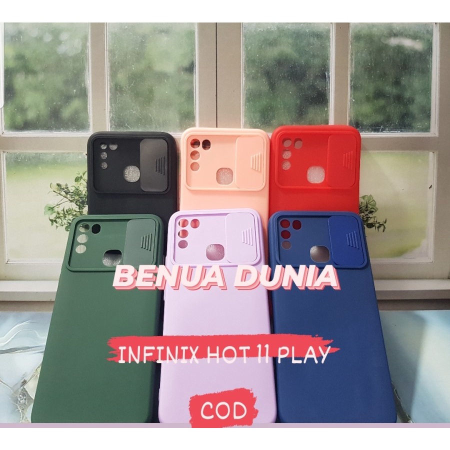 CASE INFINIX HOT 10T - CASE SLIDE MACARON INFINIX HOT 10T PELINDUNG KAMERA - BD