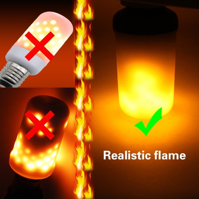 Bohlam LED Flame Effect Flickering E27 7W 1900-2200K YMJ009 High Quality