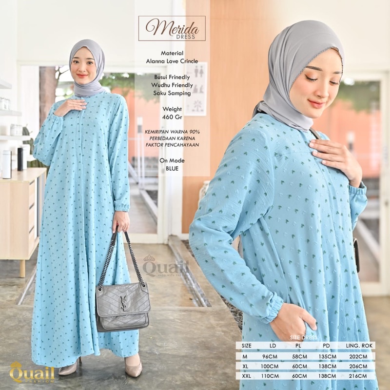 MERIDA DRESS GAMIS SYARI ORI QUAIL HIJAB