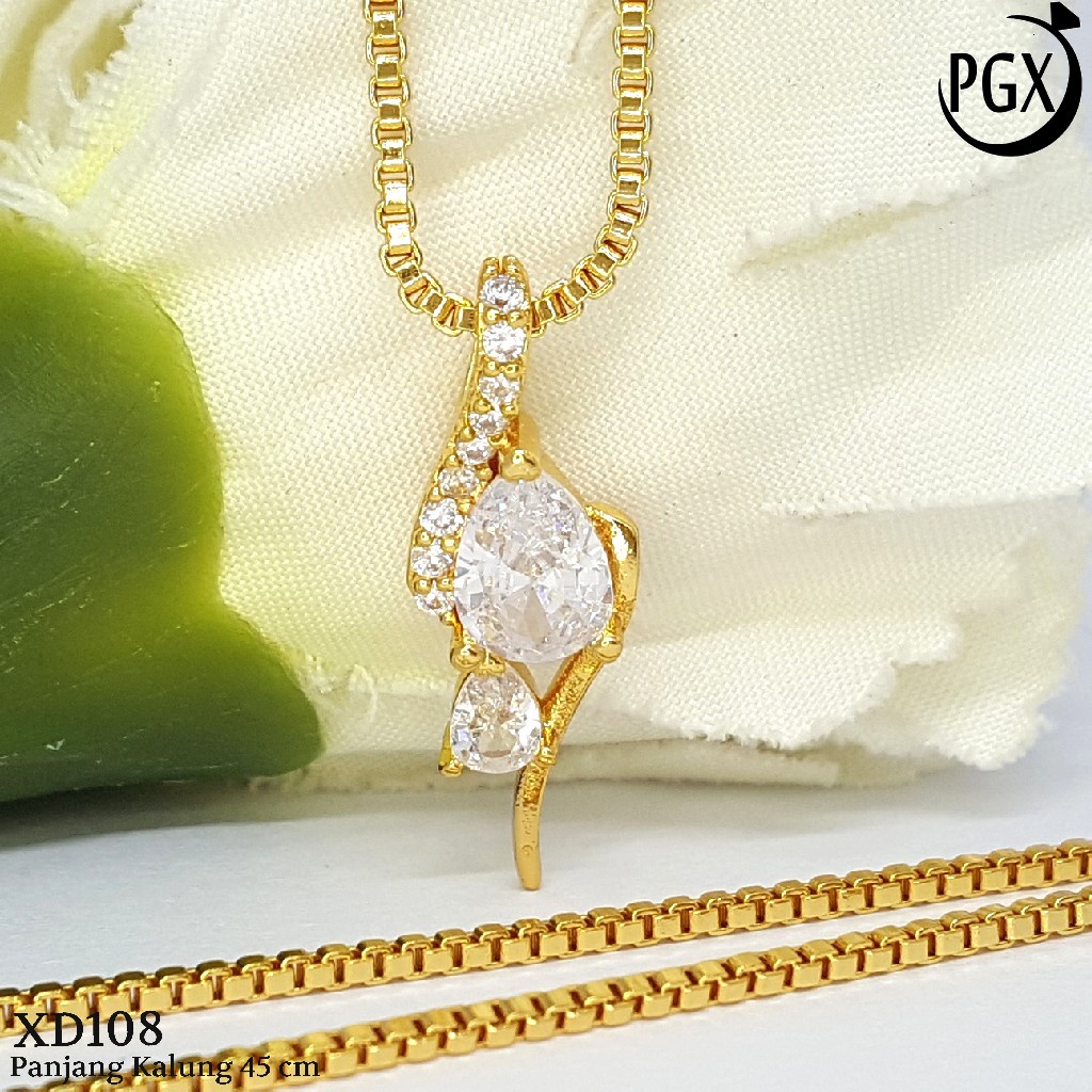 PGX Kalung Wanita Xuping Perhiasan Lapis Emas Aksesoris Fashion Premium - XD108