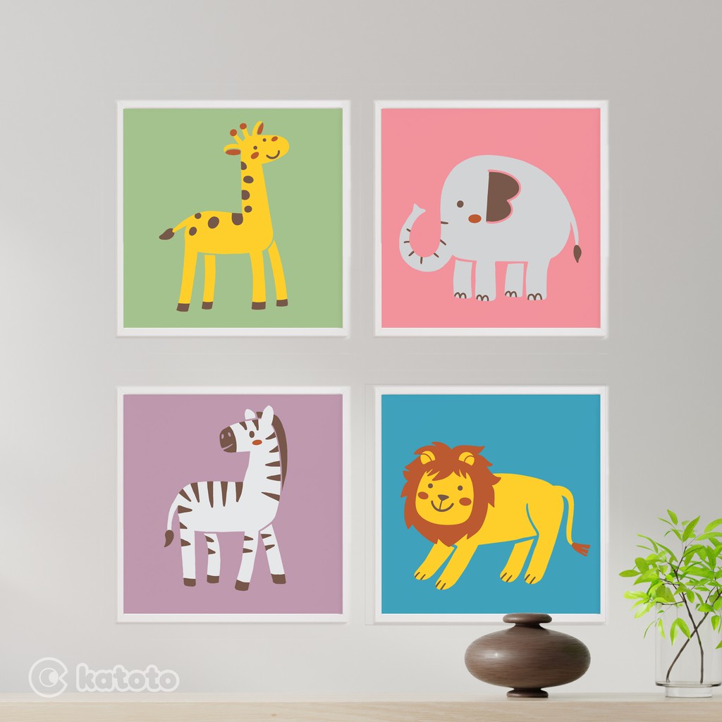 

PAINT BY NUMBER. PAINTING KIT. PAKET MELUKIS GAMBAR HEWAN LIAR UNTUK ANAK. WILD ANIMALS SERIES
