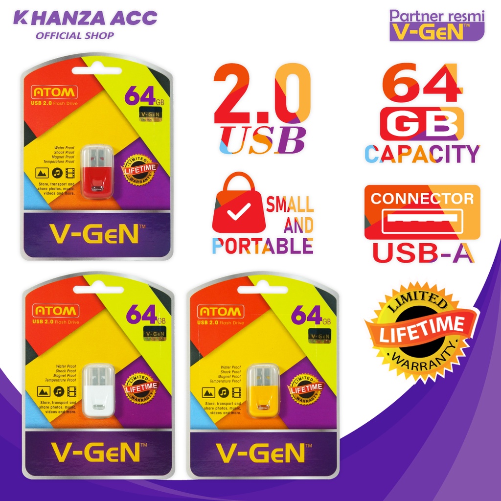 KHANZAACC FLASHDISK VGEN ATOM 64GB ORIGINAL