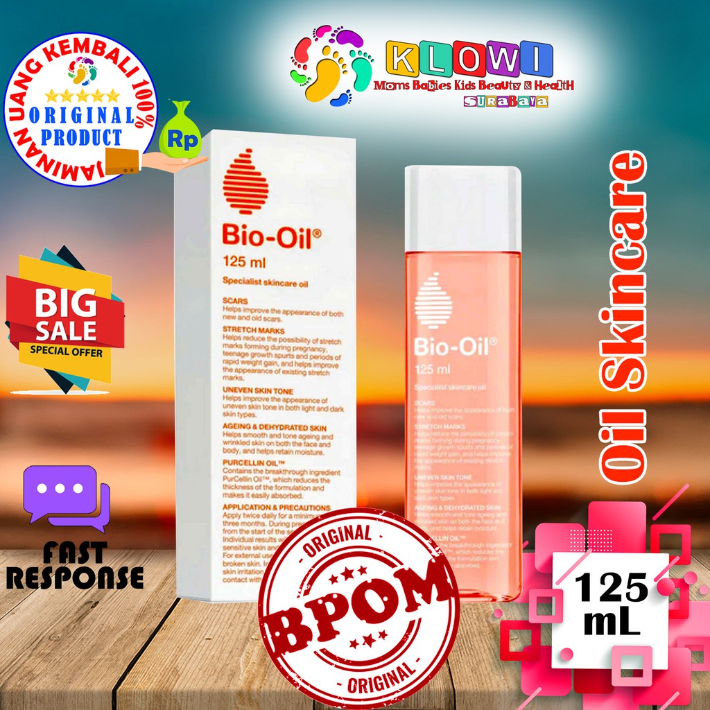 BIO OIL 125ML, Penghilang Bekas Luka, Bekas Jerawat, Kulit Kecang mulus kembali