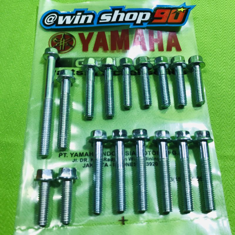 baut blok mesin baut kalter baut karter yamaha Rx king baut bak magnet bak kopling Rx king