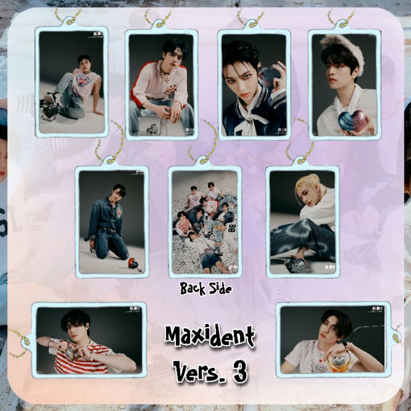 Stray Kids Maxident Acrylic Clear Keychain Gantungan Kunci Akrilik (BACA DESKRIPSI)