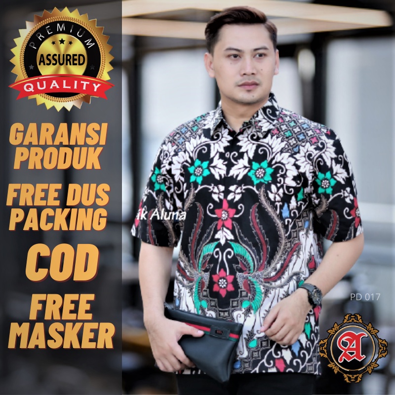 Batik Pria Lengan Pendek Modern Terkini Full Furing Keratonan Solo Batik Aluna PD 017