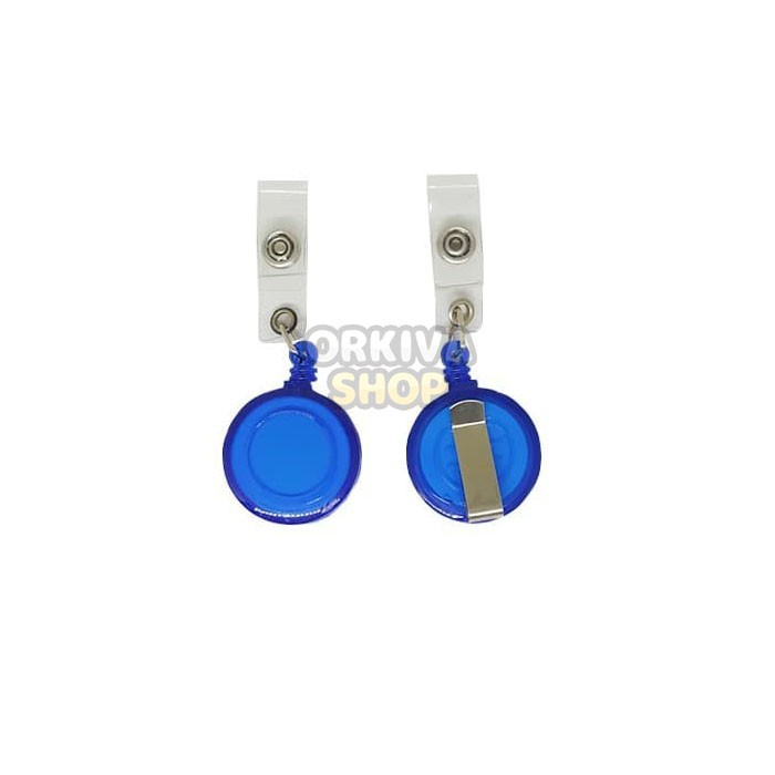 

Badge Rail / Yoyo Name Tag Biru Transparant Super Pop 1