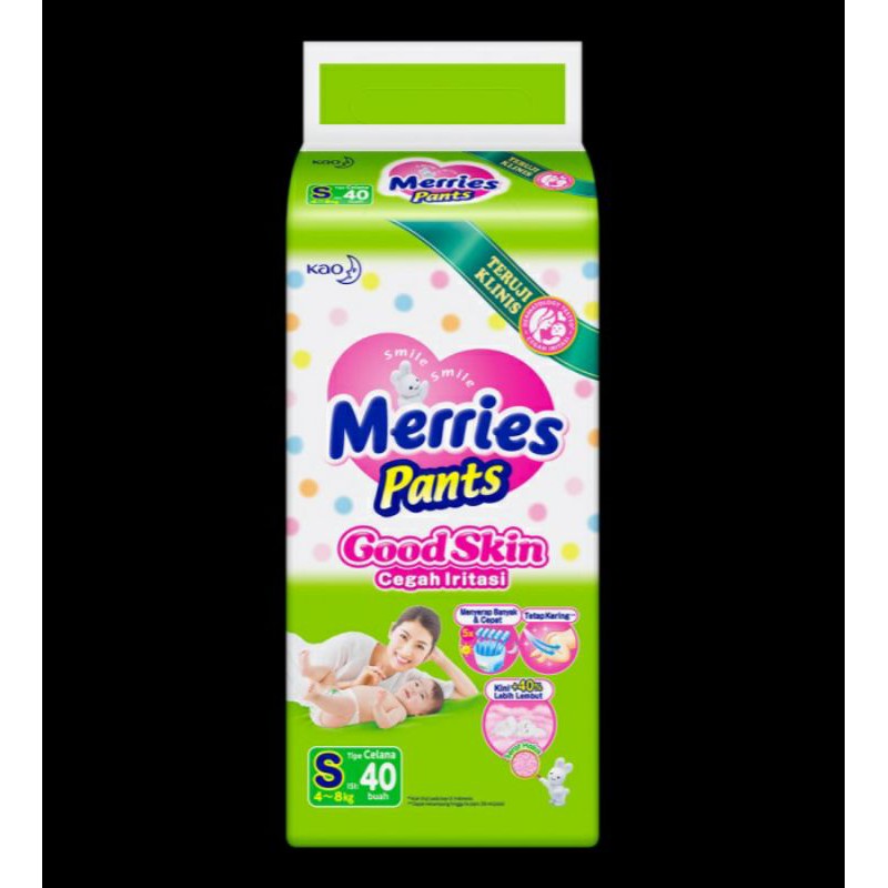 Merries Pants Good Skin NB-S40 Diapers - Popok Celana