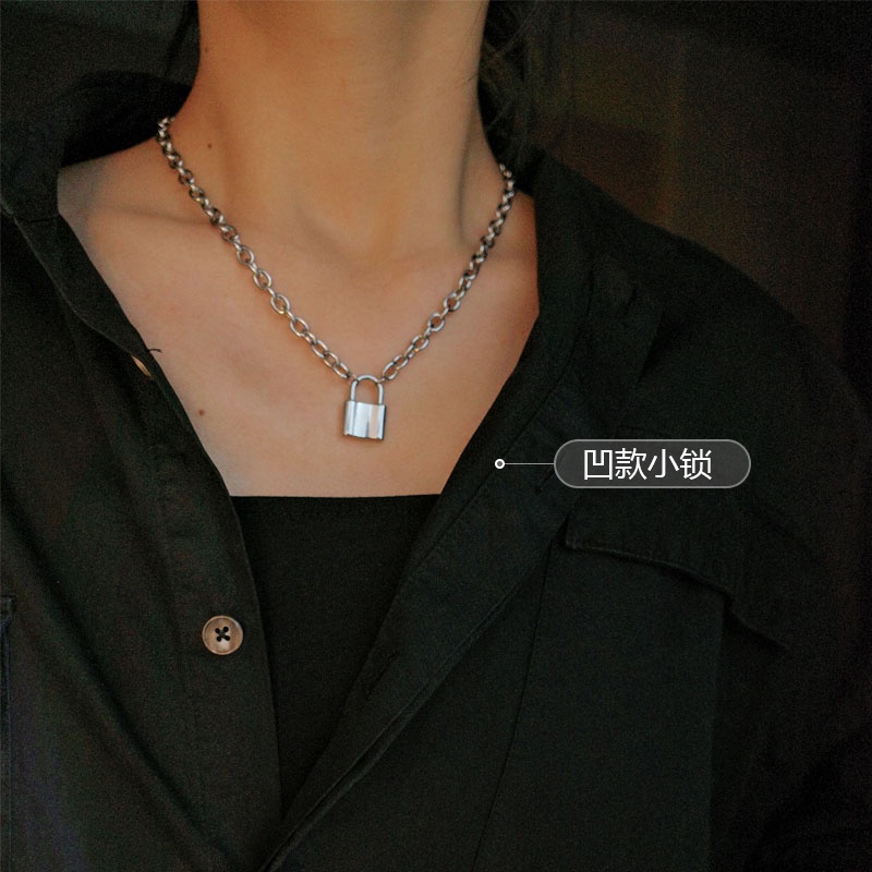 Lock Necklace Accessories Clavicle Chain Hip Hop Trend