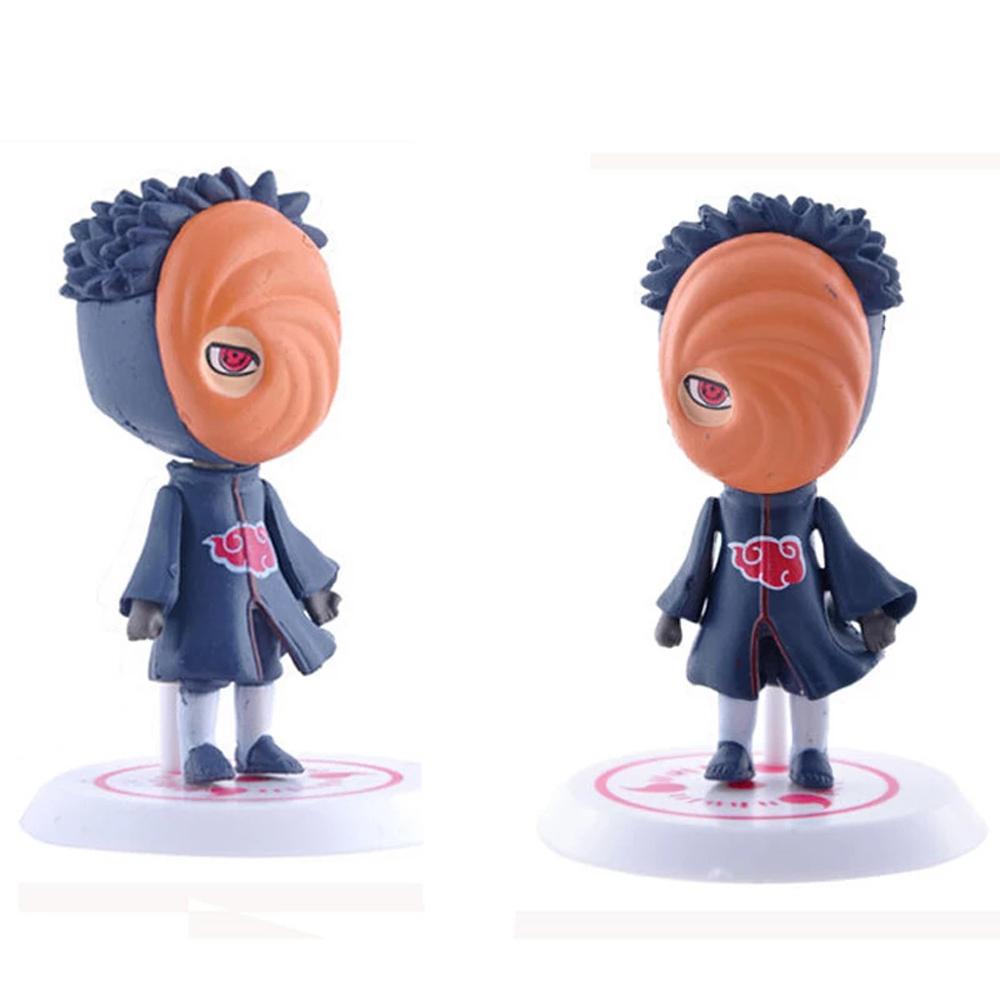 Agustinina Naruto 6pcs/ Mainan PVC Lot Gaara Sasuke Obito Model Figurine Kakashi