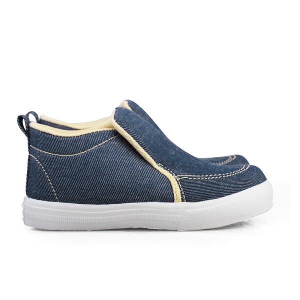 Sepatu Anak Laki Laki Umur 1 2  Tahun Unik Bahan Denim Diskon Slip On Terbaru Murah Grosir K03