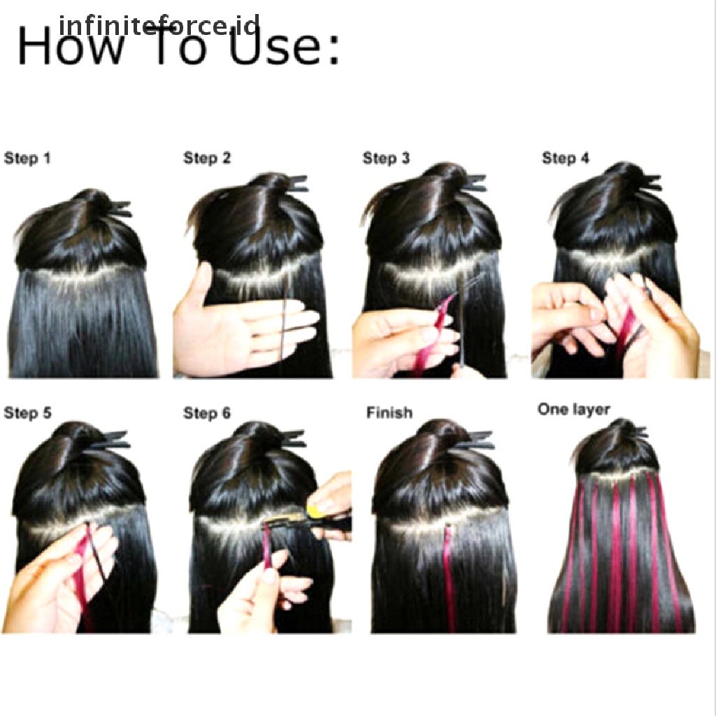 1000pcs Ekstensi Rambut Bahan Silikon