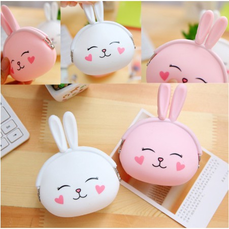 Dompet Koin Silikon Karakter ANIMAL BUNNY Silicone Purse Korean Cute Bunny