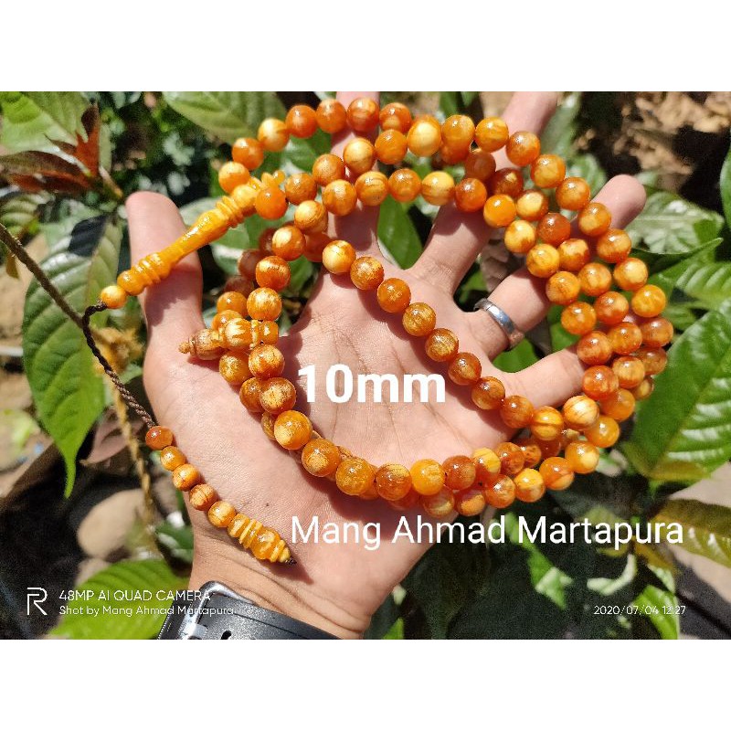 Tasbih 99 Kayu NUR 10mm Nyala kayu Pinus getah Damar Asli - original