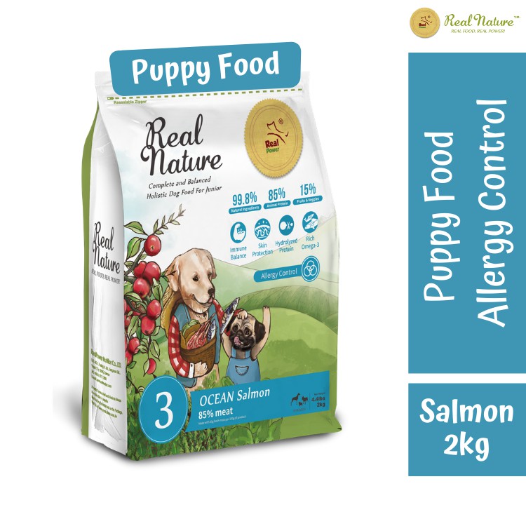 

RealPower - Real Nature Puppy Food - Allergy Control - Salmon 2kg | Double Nutrition