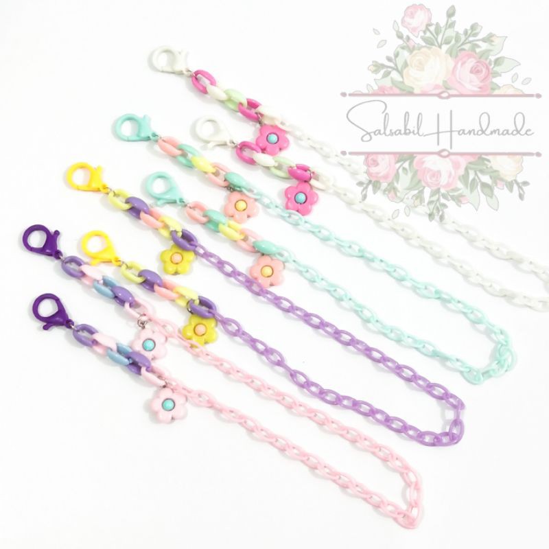 strapmask, strap masker anak, gantungan masker anak, kalung masker anak, rantai masker anak acrylic