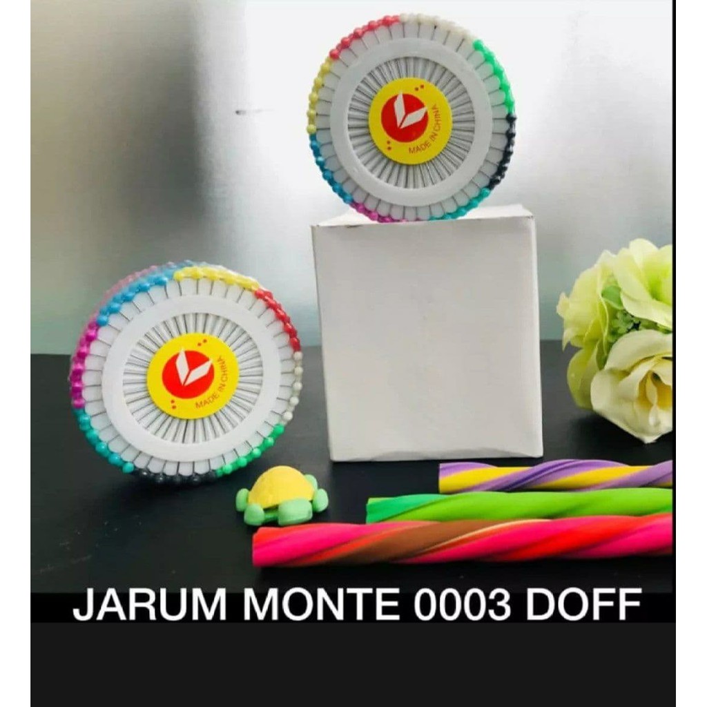 JARUM MONTE / JARUM PENTUL WARNA DOFF ISI 12 LEMPENG