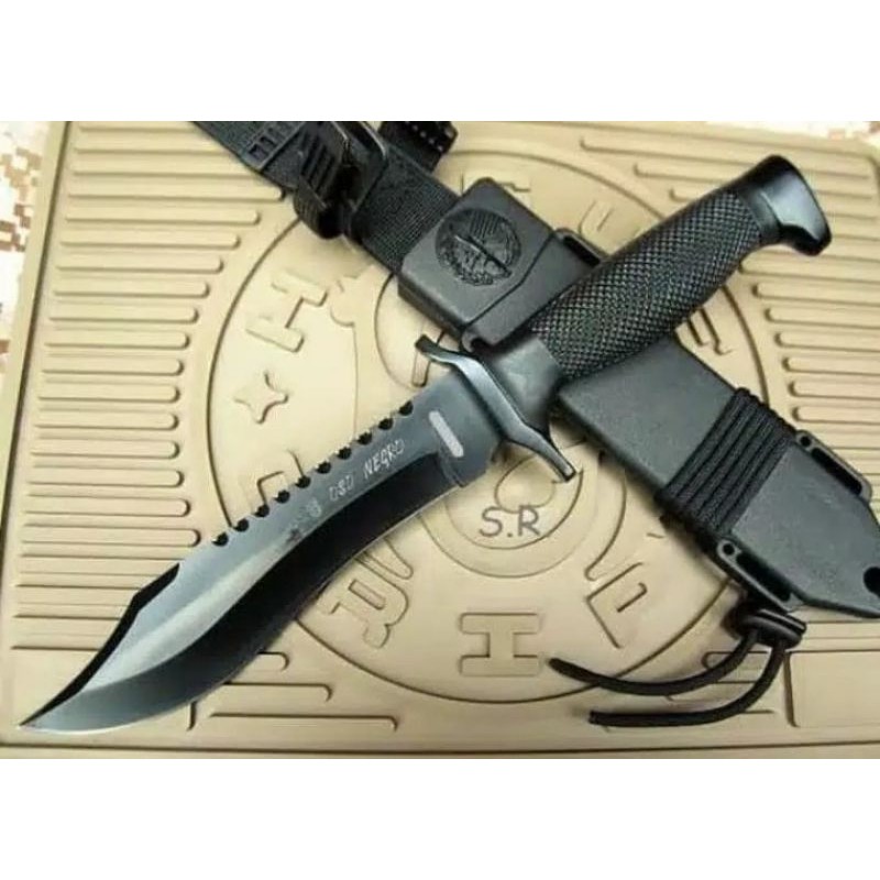 PISAU AITOR NEGRO HITAM HUNTING BERBURU SURVIVAL KIT