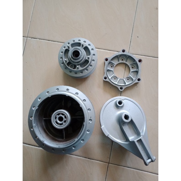 Tromol Depan Belakang Honda Megapro Old lama Hiu Komplit Set Original