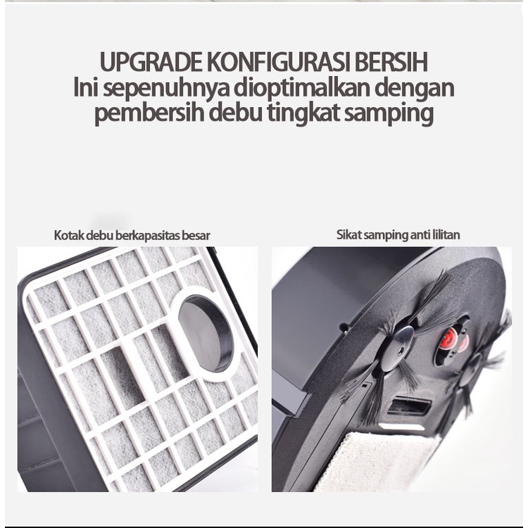 menyapu, mengepel, dan menyedot debu 3-in-1 Vacum Robot Pembersih Debu Lantai Smart Vakum Vacuum Cleaner