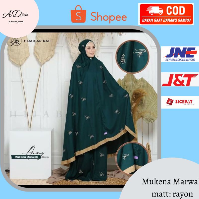 mukena dewasa bordir rayon terlaris terbaru arrafi marwah rabbani elzatta zoya ori rayon cantik
