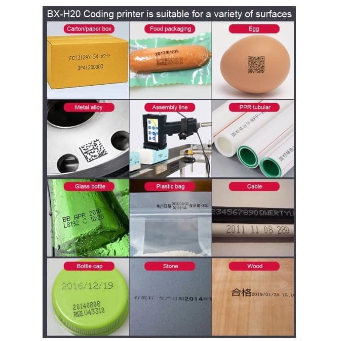 EXPIRY DATE HANDHELD PORTABLE INDUSTRIAL INKJET PRINTER BXH20