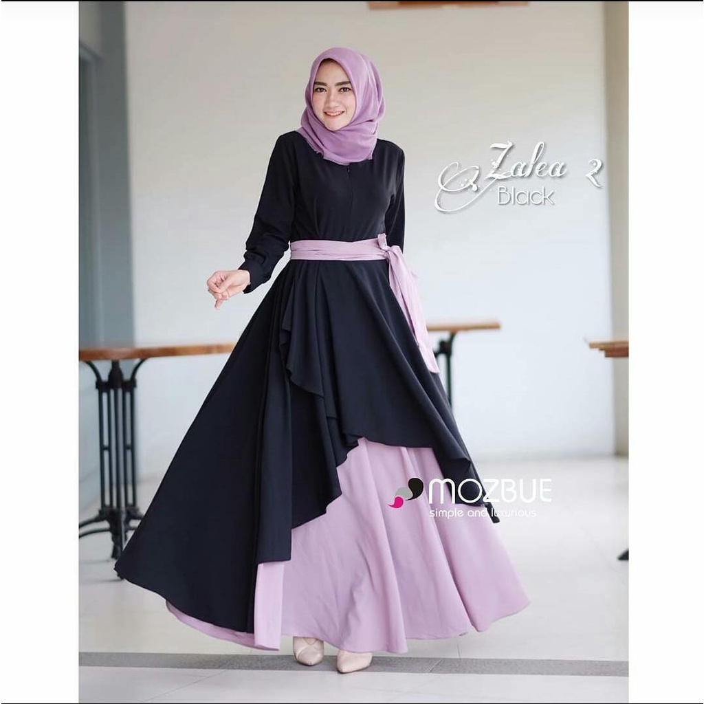 Baju Jessy Fashion ZALEA MAXY Bahan WOLFICE Dress Perempuan Baju Wanita Terbaru 2021 Kekinian Baju G
