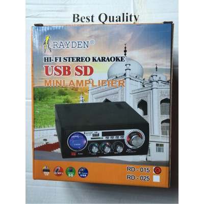 MINI AMPLIFIER USB SD MP3 DVD AC/DC MERK RAYDEN
