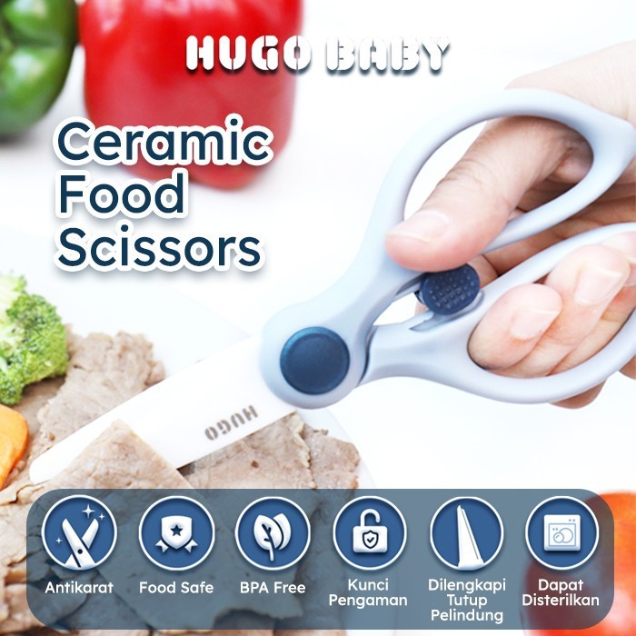 Hugo Baby Ceramic Baby Food Scissors gunting