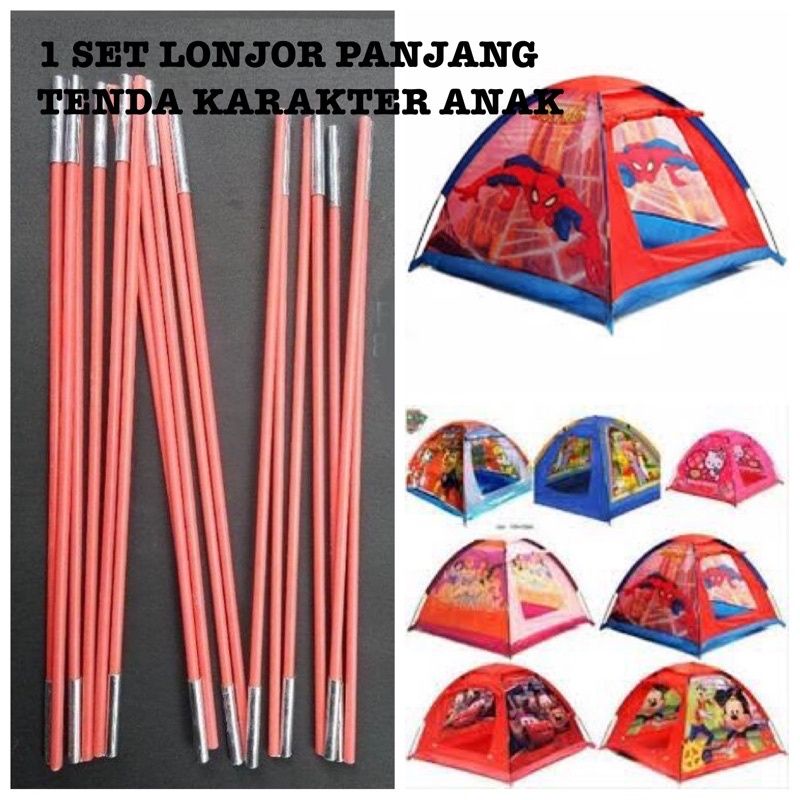 1 set lonjor panjang frame tenda anak bingkai tenda anak rangka tenda anak karakter