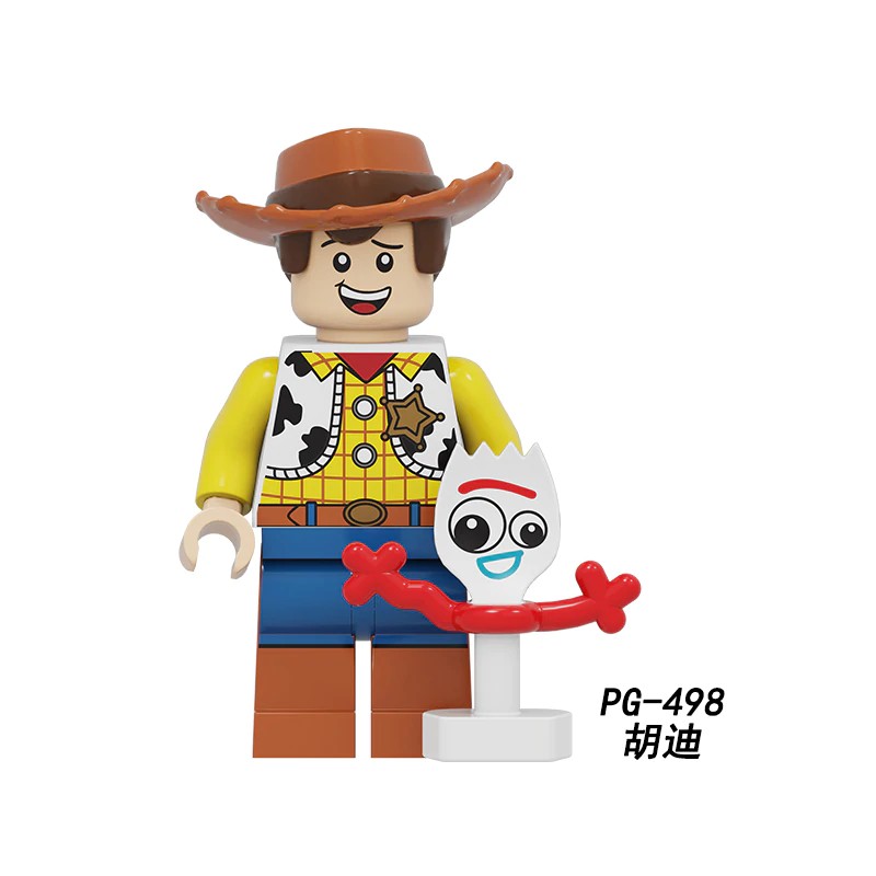 Mainan Lego Anak PG498 Toy Story 4 figures Cartoon Woody Jessie Buzz Lightyear Forky Building Block
