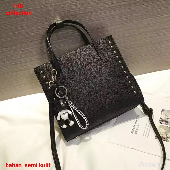 Hanerou Bag Tas Wanita Tas Wanita Simple Murah Tas Selempang Cewe - Hitam newTDS27