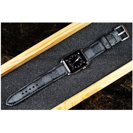 [COD+READY STOCK] STRAP KULIT PU APPLE WATCH 42MM BLACK AND BROWN