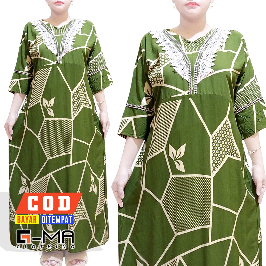 DASTER ARAB ZAHIRA LENGAN 3/4 | RESLETING DEPAN BUSUI | RAYON SANTUNG-3