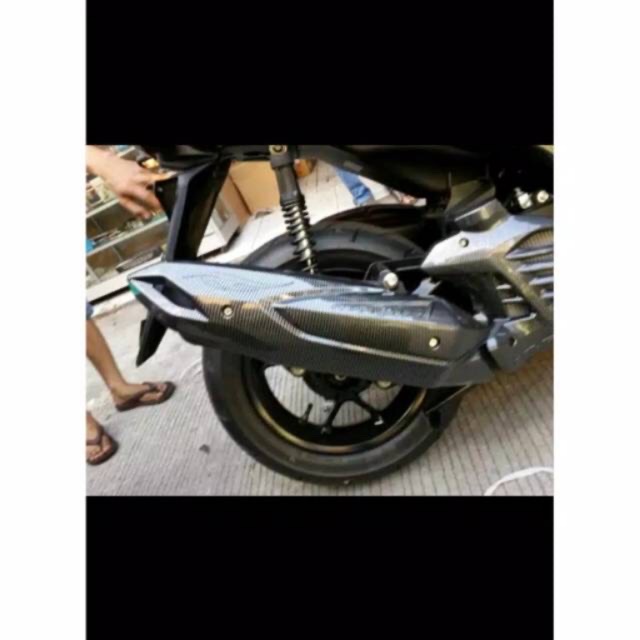 Cover Knalpot Tameng Knalpot Karbon Aerox155 &amp; Lexi Original Merk Nemo