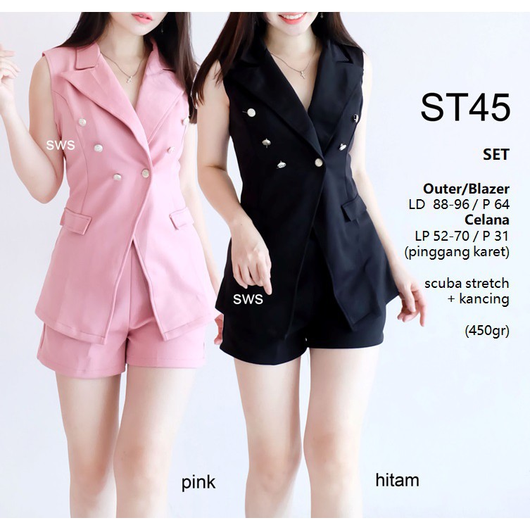 Seola promo SEST45 SETELAN BRANDED IMPORT WANITA SETELAN CASUAL SCUBA IMPORT MURAH murah