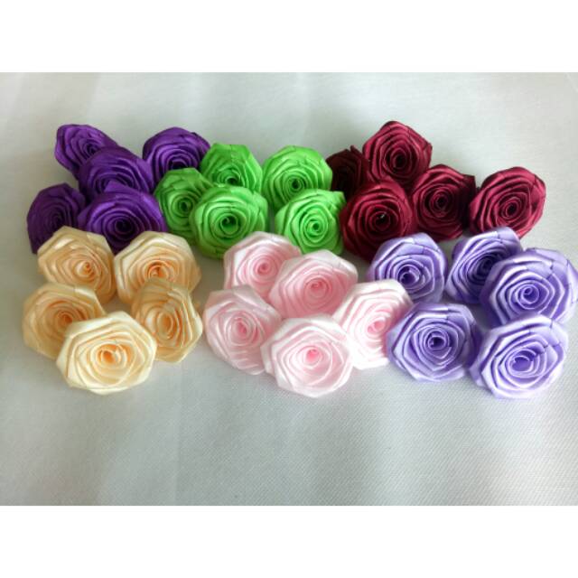 Kuntum mawar satin / bunga mawar / untuk buket