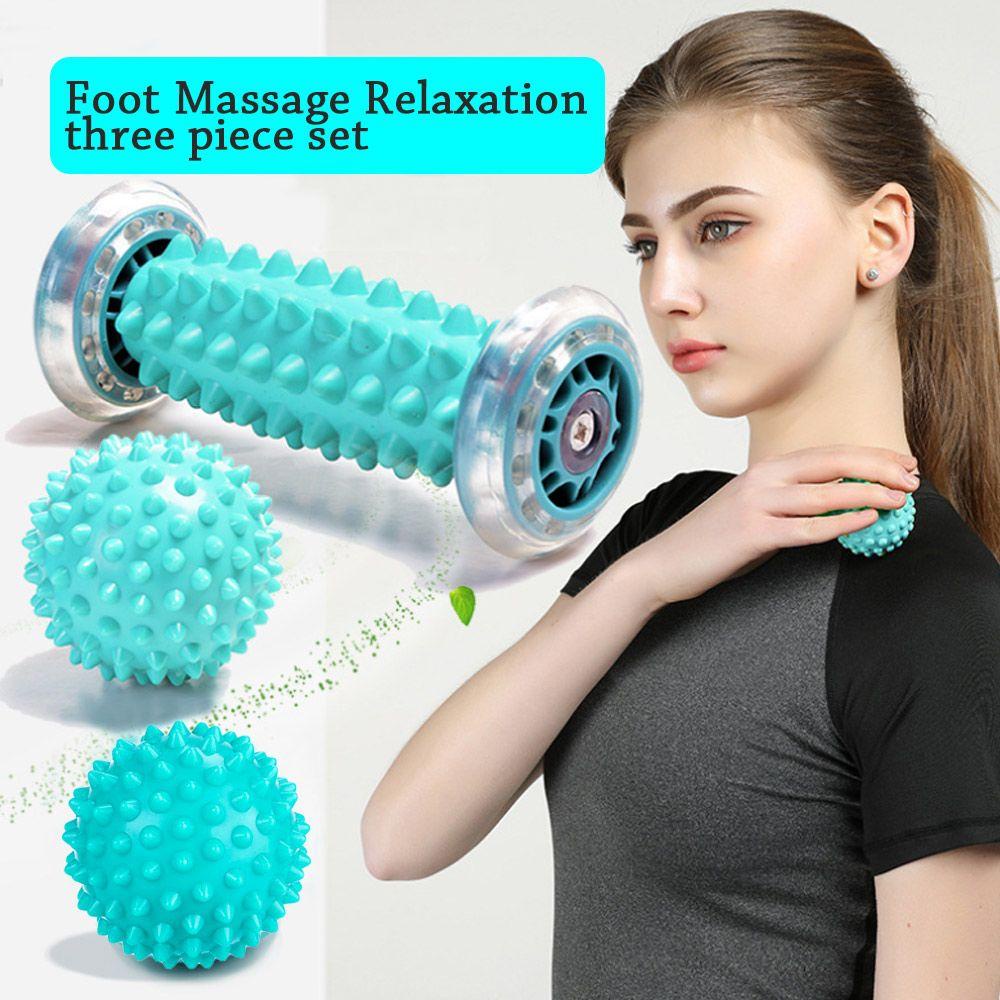 Lily 3PCS Bola Pijat Fitness Pijat Kaki Yoga Sport Roller Ball