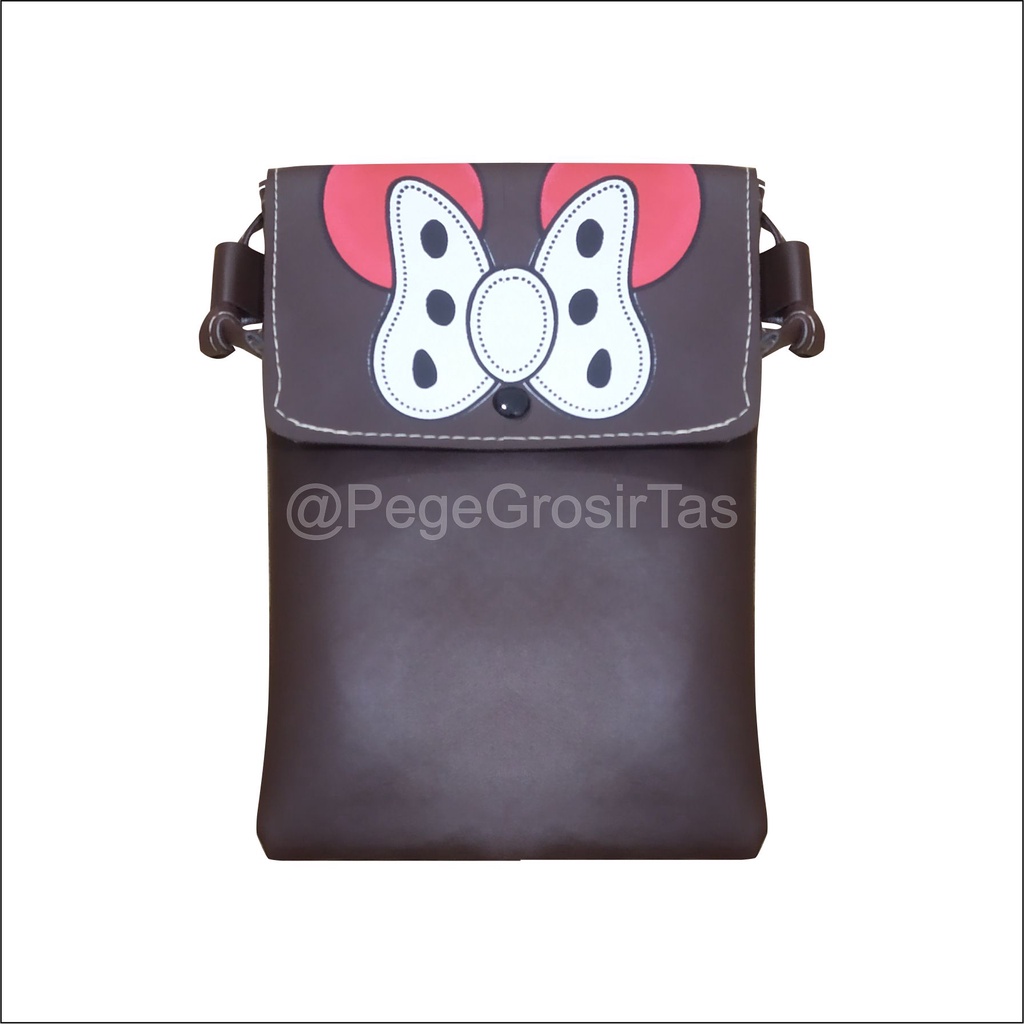 PG 8836 - Tas Selempang HPO Fashion Wanita Model Karakter Slingbag Kasual Cewek Cocok Dipakai Sehari Hari Model Simpel Praktis Bahan Tebal