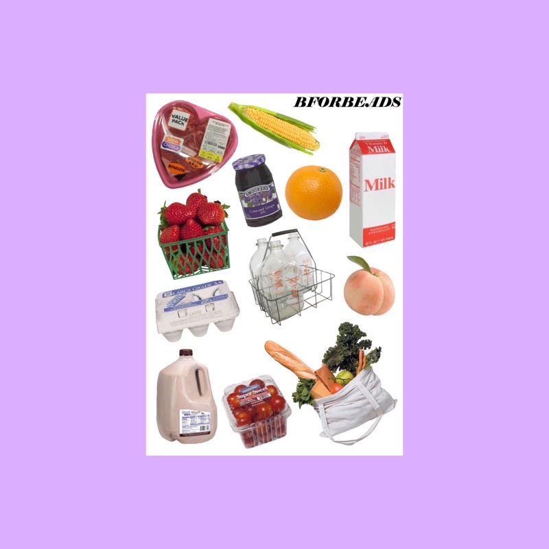 

[BFORBEADS] groceries deco sticker | deco sticker | polco | sticker | bullet journal