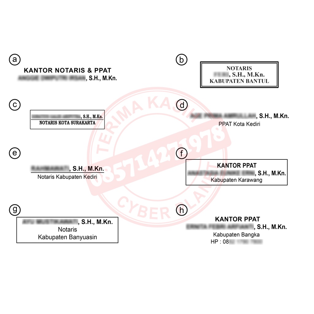 

Stempel Tanda Terima Notaris / PPAT
