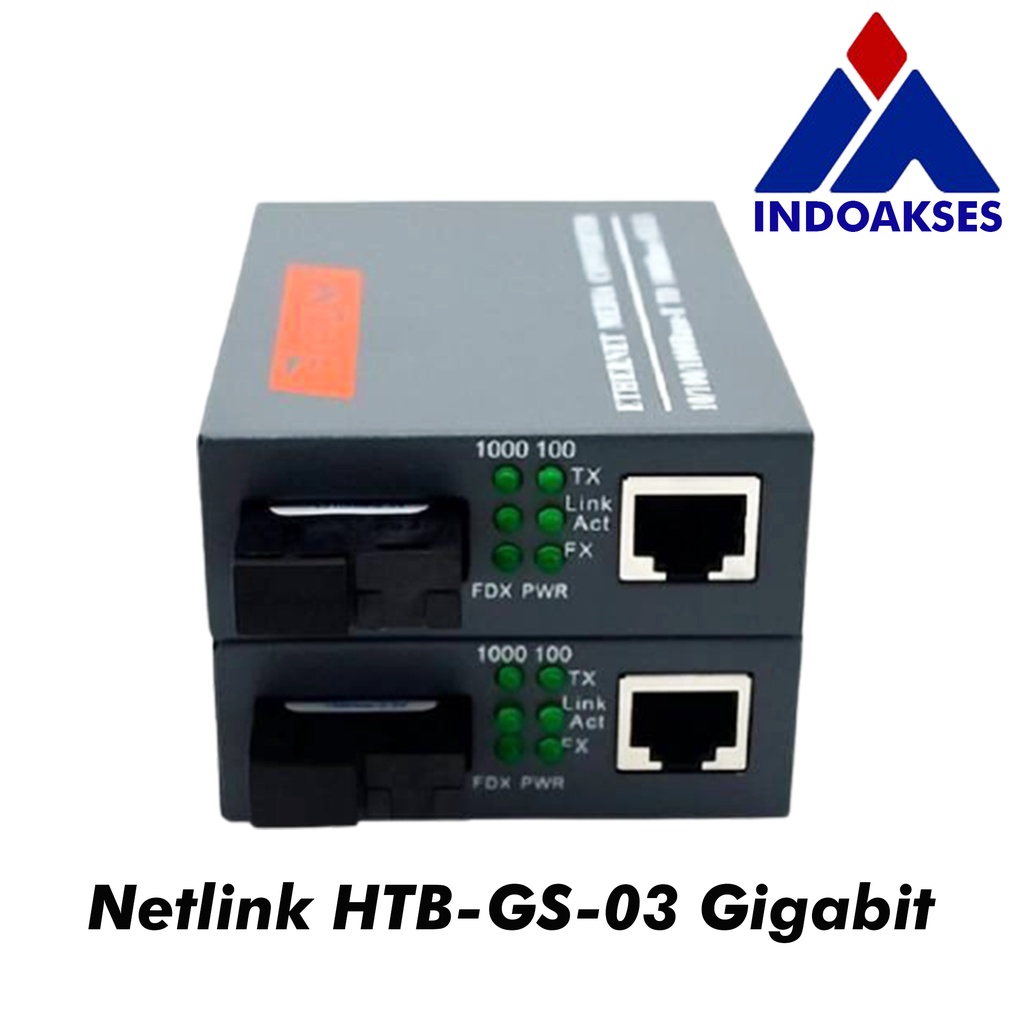 NETLINK HTB GS 03 10/100M/1000M SINGLE FIBER MEDIA CONVERTER HTB NETLINK GIGABIT