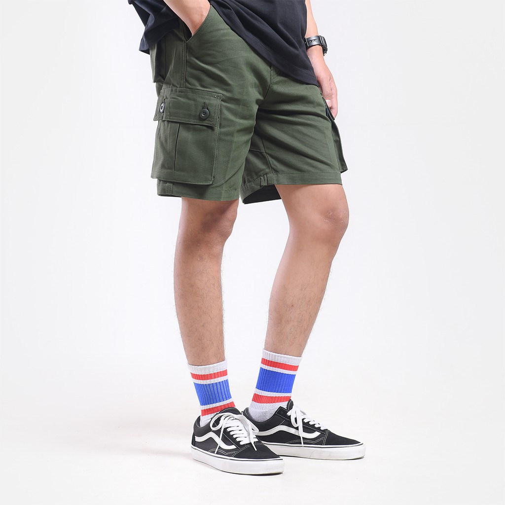 [BISA COD] Size 27- 38 YANG LAGI HITS Celana Pendek Cargo Pria Kimpul Gunung PDL Army Doreng Mma Casual Premium Keren