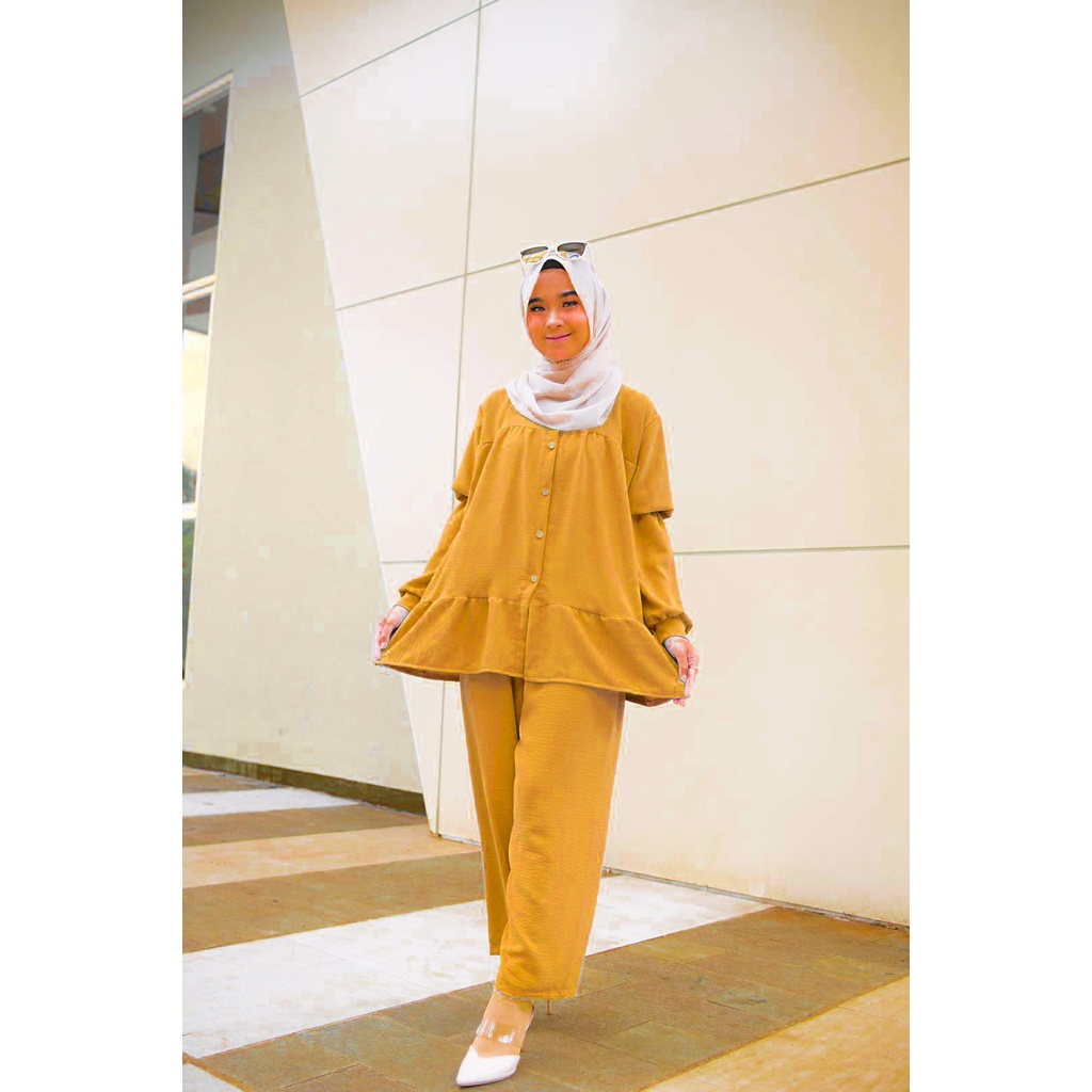 Pakaian Wanita Stelan Rifani Stelean Wanita Terbaru dan termurah 2023 / Setelan Crinkle Kekinian / Atasan Wanita / Pakaian Wanira One Set / Setelan Terlaris