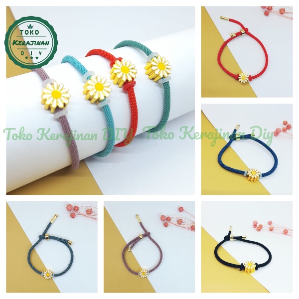 Gelang Tali Liontin Wanita Gelang Liontin Bunga Daisy