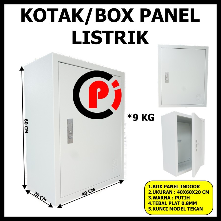 Box Kotak Panel Listrik Indoor Ukuran 60x40x20 cm Bahan Plat Tebal