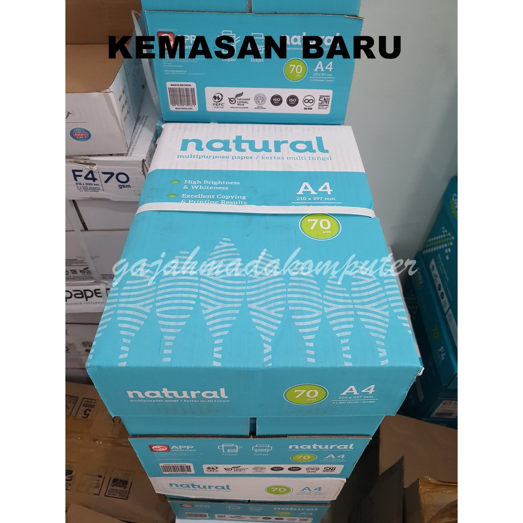 

Kertas Fotocopy HVS A4 70 gr 70 gsm 70gram NATURAL ( GOJEK / GRAB )
